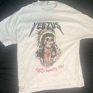 Yeezus oversized white T shirt